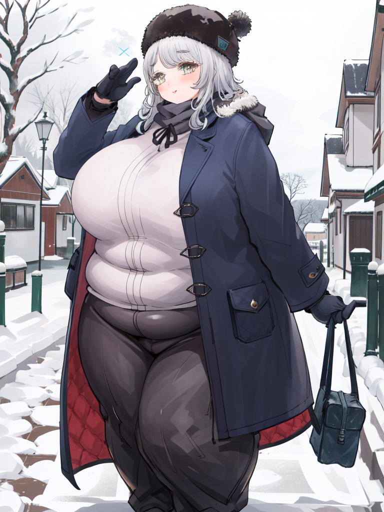 00000-1619819657-CatBuchi,1girl,plump,thick thighs,wide hips,open coat,winter clothes,hat,winter glove,winter trousers,_lora_CatBuchi-10_1_.png